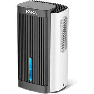 KNKA Deumidificatore, Deumidificatore casa, 1,1 litri/giorno, Deumidificatori Silenzioso per Camere da Letto,Bagno e Camper Sotto i 17m², Resistente all'umidità con effetto purificante dell'aria