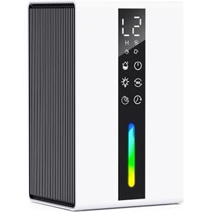 ITHARION Deumidificatore Casa Muffa Portatile con Luci a LED, 48H Timer, Spegnimento Automatico, Ridurre L'umidità, Molteplici Modalità, Deumidificatore Silenzioso 1800ML