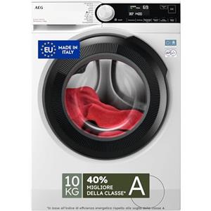 Electrolux AEG Lavatrice Carica Frontale Serie 7000 ProSteam, 10 kg, LR7FD104B, Vapore Refresh, Tecnologia PreciseWash, Cesto Care Drum, Classe Energetica A, Motore Inverter, 1351 giri/min, 847x597x636 mm