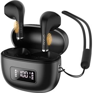 oraolo Cuffie Bluetooth, Auricolari Bluetooth 5.4 con 4 Microfoni ENC con Display LED, Cancellazione del Rumore, Mini Auricolari Stereo HiFi con Riproduzione 30H, Ricarica Rapida USB-C