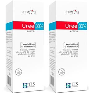 TIS farmaceutic TIS Urea 30% Crema - Eczemi, Cheratosi, Psoriasi, Eruzioni Cutanee, Pelle Secca, Screpolata - aiuta, migliora Ferite e Cicatrici - Talloni Secchi e Screpolati - Acido Lattico (AHA), Germe di Grano