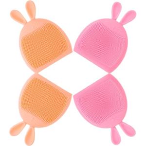 WRITWAA 4pezzi Spazzola Per Pulizia Viso in Silicone Delicata Per Sensibile Esfoliante e Rimuove Impurità Portatile e Pratica Per Uso Quotidiano