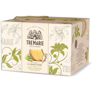Tre Marie Panettone Tre Marie Pistacchio con Sac a Poche Pasticceria d'Eccellenza Scatola Quadrata 950 g
