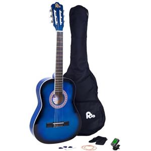 RayGar Rio Chitarra classica 3/4 91,4 cm ideale per bambini o principianti. Adatto per bambini dai 9 - 12 anni Blue