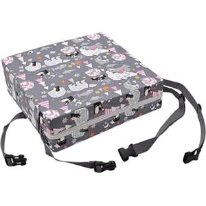 Generic Seggiolino portatile - per sedia regolabile lavabile, cuscinetto per sedili da pranzo, booster per bambini a forma di viaggio, supporto a sedia morbida, compatto leggero | Assistenza p