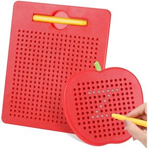 Starvortex Magico Gioco Magnetico, 2Pezzi Tavoletta Magnetica per Disegno con Penna Magnetica, Lavagna Magnetica con Palline d'Acciaio, Giochi Viaggio per Scrivere e Disegnare per Bambini