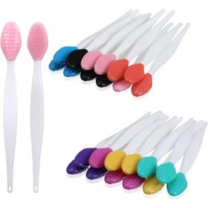 Classicseali 24 spugne esfolianti per pori in silicone colorato, spazzola per la pulizia dei pori su entrambi i lati, scrub esfoliante per naso, pelle