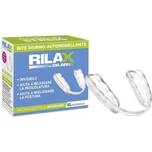MONTEFARMACO Dr. Brux Bite Dentale in caso di Bruxismo - Bite da Giorno per Arcata Inferiore Automodellante, quasi Invisibile, Può aiutare a Rilassare la Muscolatura e Migliorare la Postura