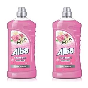 Generico 2 x Alba detersivo pavimenti 1 litro profumazione rosa vaniglia
