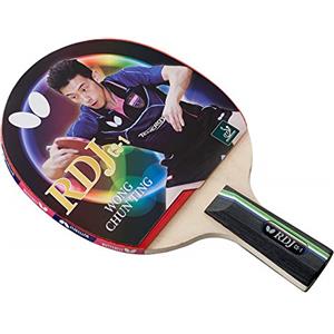 Butterfly Farfalla Rdj CS1 Approvazione ITTF - Racchetta da Tennis da Tavolo Ping Pong Paddle - Spin, velocità, e Controllo, Rosso e Nero, Standard