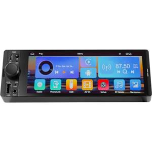 Trevi MDV 6370 DAB Autoradio 2 DIN Touchscreen 6.6" con Ricevitore Digitale, Android Auto e Apple CarPlay Wireless, USB-C Fast Charge, AUX-IN, Mirror Link, Vivavoce, Telecomando, Antenna Inclusa