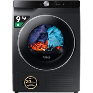 Samsung Asciugatrice AI Control DV90DG6845LB/U3, 9 kg, Pompa di Calore, Wifi, QuickDrive, AI Dry, Sensore Optimal Dry, Display AI Control, Carica Frontale, 60L x 85H x 60P cm