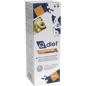 Q.Vet Q Diet Compensa Oil Every Day - Olio per Cani e Gatti con Omega-3 - 250ML