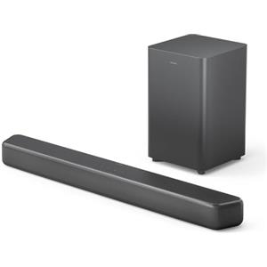 Philips TAB5309 Soundbar 2.1 con subwoofer wireless - 2.1 canali 240W, DTS Virtual X, Bluetooth 5.4, HDMI ARC, Connessione ottica e connettività USB - Grigio Scuro