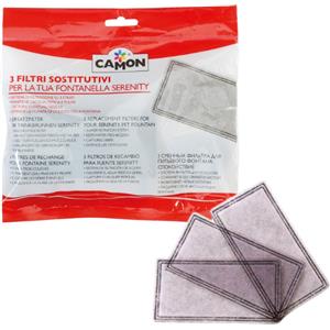 Camon Filtri di Ricambio per Fontanella Automatica A747 - Confezione da 3 Pezzi per Acqua Fresca e Pulita