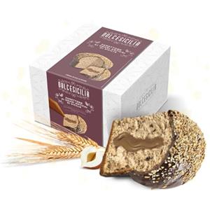 Dolcesicilia Panettone Dais Panettone Ai Grani Antichi di Sicilia 850 g Con Crema di Nocciola
