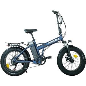 Nilox K10 Plus Fat Bike Elettrica, Bici Elettrica Pieghevole ASSEMBLATA IN ITALIA con Batteria Removibile, Bici Elettrica Uomo Donna con Autonomia fino a 60 km, Motore 250W e Cambio SHIMANO 6 velocità