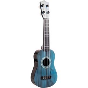 JISADER Bambini ukulele giocattolo a corde chitarra portatile in età prescolare strumento musicale per chitarra per bambino principiante di età 3+, Blu