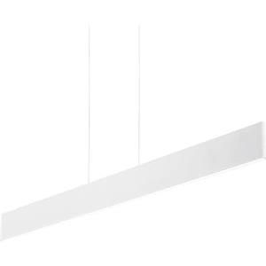 Ideal Lux Desk SP1 Bianco - Lampada a Sospensione LED in Alluminio, Dimensioni 102,5x33-120 cm