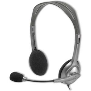 Logitech H110 Cuffie Cablate, Stereo con Microfono per Computer, Cancellazione Rumore, Doppio Jack Audio da 3.5 mm, PC/Mac/Laptop, nero