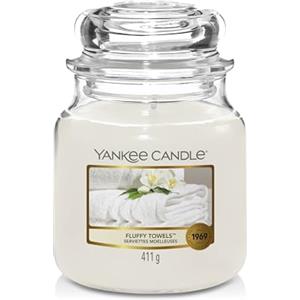 Yankee Candle Candela profumata in giara media | Soffici asciugamani | Durata Fino a 75 Ore