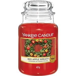 Yankee Candle Candela profumata in giara grande, Red Apple Wreath, Durata Fino a 150 Ore