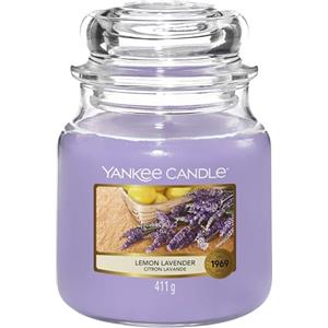 Yankee Candle Candela profumata | Candela giara media Lavanda al limone | Candele a lunga combustione: fino a 75 ore | Candele Profumate - il regalo perfetto per le donne