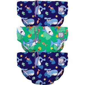 Bambino Mio, Costumino Contenitivo, 3 Pannolini Lavabili A Prova di Perdite, (Balena blu) Stiloso e Leggero, (1-2 anni)