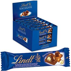 Lindt 36 BARRETTE LINDT NOCCIOLATTE CIOCCOLATO AL LATTE CON 3 NOCCIOLE INTERE 40 GR