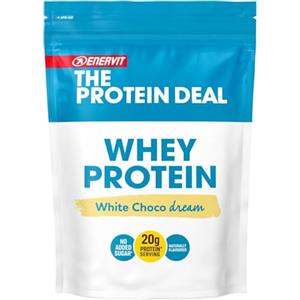 Enervit The Protein Deal Whey Protein White Choco Dream, 20g Proteine per Porzione, Senza Zuccheri Aggiunti, Solo Aromi Naturali, Gusto Cioccolato Bianco, Recupero Post Allenamento, 11 Porzioni, 300g