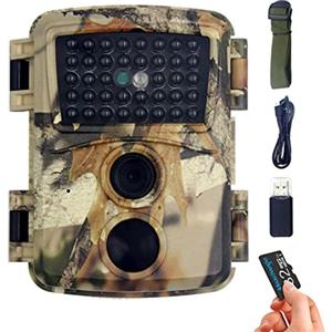 scosao Fotocamera Caccia 12MP 1080p Fototrappola Infrarossi Invisibili Visione Notturna Professionale Videocamera Telecamera da Caccia Impermeabile con 120° Ampia Visuale 0,2s Movimento Attivato