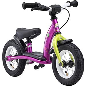 BIKESTAR Bicicletta senza pedali 2-3 anni per bambino et bambina | Bici senza pedali bambini con freno 10 pollici classico | Berry & Bianco