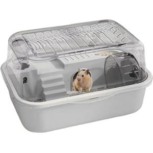 Generic Gabbia per criceti a più piani, 2 livelli, ruota silenziosa, spaziosa e confortevole per piccoli animali domestici come cincillà, conigli, gerbilli, scoiattoli e animali da riposo