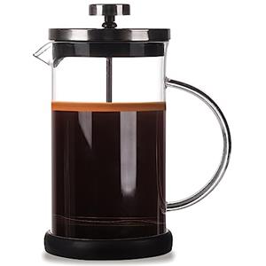 DATEFUN French Press, 600ml Caffettiera Francese con Tripli Filtri, Stantuffo in Acciaio e Contenitore in Vetro Borosilicato, Caffettiera Francese per Caffè o Tè, Lavabile in Lavastoviglie