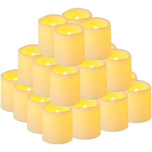 Yakpo Confezione da 36 lumini votivi a LED, 3,8 x 4,6 cm, senza fiamma, funzionamento a batteria, tremolanti elettrici, per esterni, per matrimoni, Halloween, Natale, decorazioni per la casa