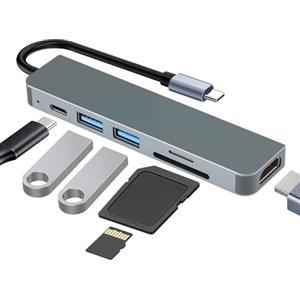 HNCY Hub USB per Macbook Air M4, 7 in1 PD100W Adattatore USB C HDMI per Macbook Pro M4, SD/TF, Sdoppiatore USB 2.0 & 3.0 per Surface Pro/iPad/Steam Deck/Dell/Samsung