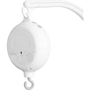 Amoyeric Carillon mobile per culla, con 35 melodie dolci e funzionamento a batteria, portatile, con gancio rotante, giocattolo per culla per bambini, idea regalo per la doccia