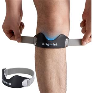 Origintek Ginocchiera Rotulea Regolabile Antiscivolo, Fascia di Supporto Tendine Rotuleo per Tendinite, Ginocchio del Saltatore, Corsa Basket Squat, 1 Pezzo con 2 Fasce Intercambiabili Adulti Adolescenti