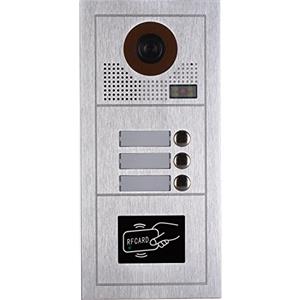 FP-TECH VIDEOCITOFONO 2 FILI 1 2 3 4 MONITOR LCD TOUCH FAMILIARE BIFAMILIARE CONDOMINIALE TELECAMERA (1 Unità Esterna Trifamiliare)