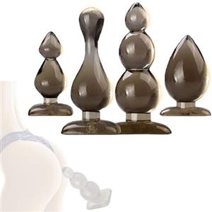 Khgropmz HC3J-Kit Allenamento Silicone Jelly 4 Caratteristiche plúg ànalé dilàtatóré ànàl ànàleséx tóy kit bútt dilatàtóri palliné ànàli dildó séxytóysys vibràtoréper próféssionàlé in ànó per donna uomo coppie