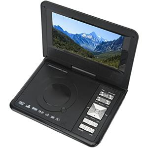 Pyhodi Lettore Video Viaggio per Auto, Lettore DVD Portatile con Batteria Ricaricabile 110-240 V a Casa per Auto