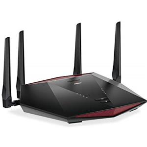 NETGEAR Nighthawk Router WiFi 6 Pro Gaming XR1000, Velocità wireless AX5400 (fino a 5,4 Gbps), DumaOS 3.0 ottimizza le connessioni server eliminando i ritardi, 4 porte Ethernet da 1G e 1 porta USB 3.0