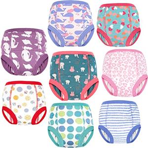 FLYISH DIRECT Mutandine Apprendimento Bambino Mutandine addestramento al Vasino Mutandina Allenatrice Bambino Cotone, Confezione da 8, 5 Anni