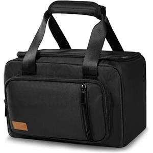 Aosbos 8L Borsa Frigo Portatile Isolante Borsa Termica Porta Pranzo per Alimenti da Ufficio Viaggio Picnic Uomo/Donna/Bambini, Lunch Bag Nero