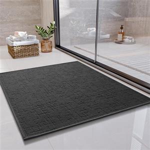 SIXHOME Tappetino da bagno antiscivolo Tappeto da bagno Assorbent Soffice Lavabile in Lavatrice Lavabile in lavatrice(grigio scuro,60x60cm)