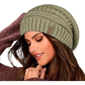FURTALK Knit Beanie Hat per Donna Linea in Pile Sci Skull cap Slouchy Cappelli Invernali per Donna