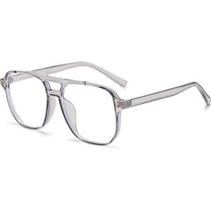 YAMEIZE Montatura Occhiali da Vista Donna Uomo Occhiali Anti Luce Blu Pilota Quadrato Occhiali Anti Filtro Luce Blu per Gaming Computer