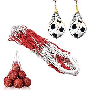 Vebetter Sacca Palloni Calcio, 3PCS Calcio Rete Portapalloni, Durevole Borsa Per Rete Da Pallacanestro, Portatile Borsa Da Pallavolo, Borsa Da Rugby, Rete A Sacco Intrecciata A Mano,Ball Carry Net Bag