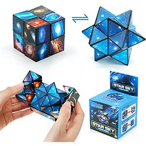 SHONCO Magic Star Cube, Cubo Magico 2 in 1, Set Cubo Magico, Cubo Infinito, Trasformabili Cubo Giocattoli scientifici Popolari Magico per Bambini e Adulti
