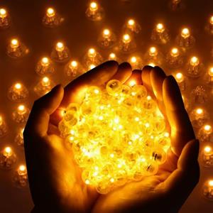 CYIOU 100 Pcs Mini Led a Luci Rotondo Palloncini Luminosi Mini Led per Palloncini Luminosi per Matrimonio Compleanno Lanterne Halloween Led Festa di Natale Capodanno Decorazione